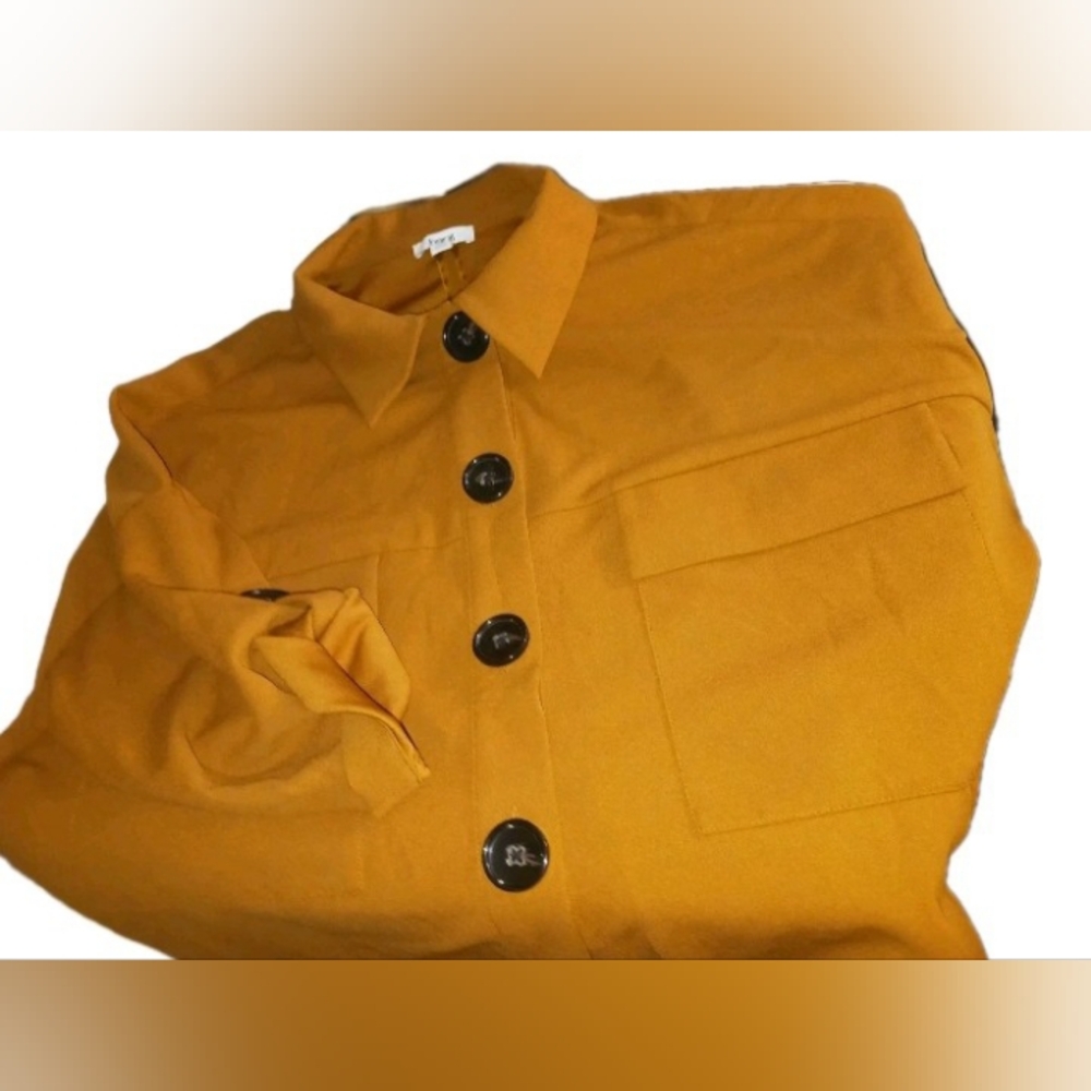 BAR III Women's Large Buttons Mustard Brown Color Suit - X-XL - NWT.